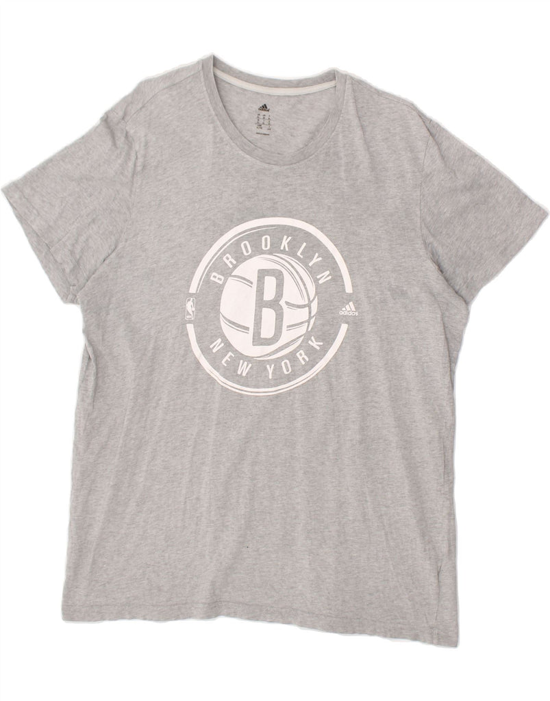 ADIDAS Mens Graphic T-Shirt Top XL Grey Cotton Vintage Adidas and Second-Hand Adidas from Messina Hembry 