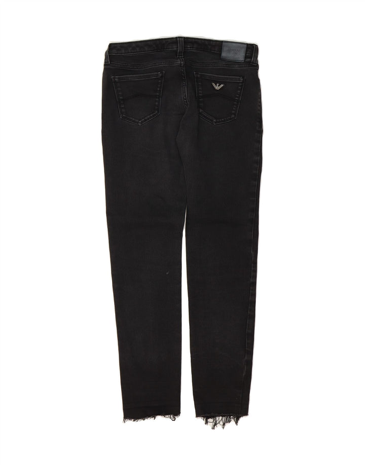 ARMANI Womens Slim Jeans  W28 L28 Black Cotton Vintage Armani and Second-Hand Armani from Messina Hembry 