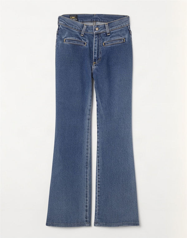 Lee Womens Bootcut Jeans W26 L31 Blue Cotton