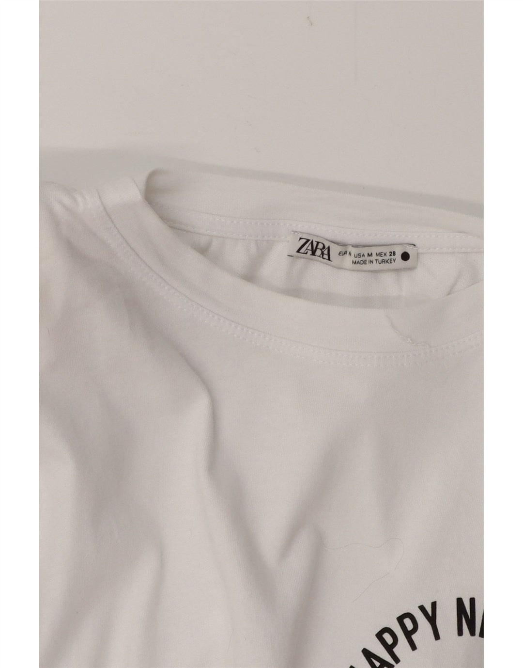 ZARA Womens Graphic Vest Top UK 14 Medium White