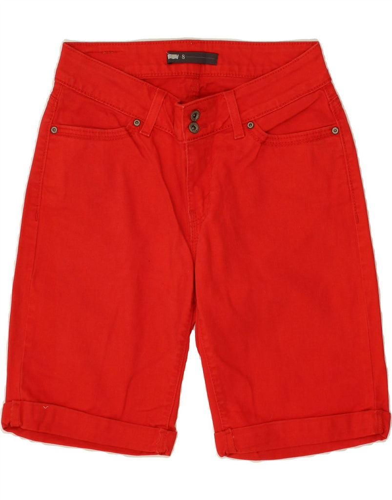 LEVI'S Womens Denim Shorts US 8 Medium W28 Red Cotton | Vintage Levi's | Thrift | Second-Hand Levi's | Used Clothing | Messina Hembry 