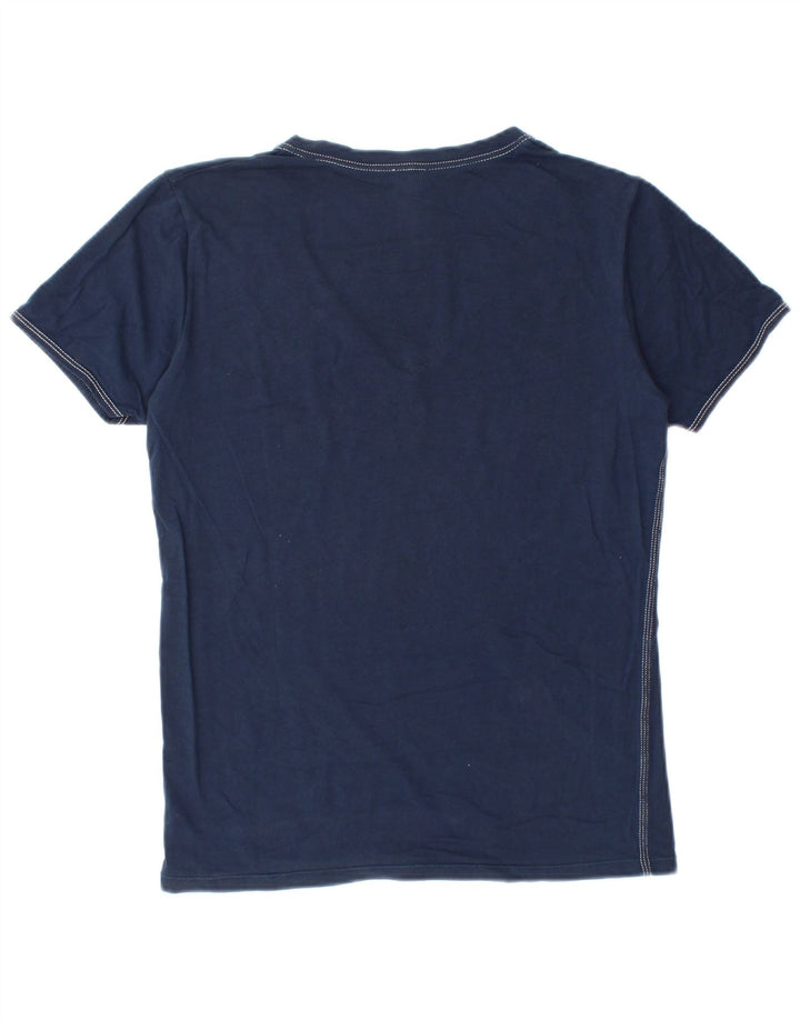 Diesel Mens T-Shirt Top Small Navy Blue Cotton