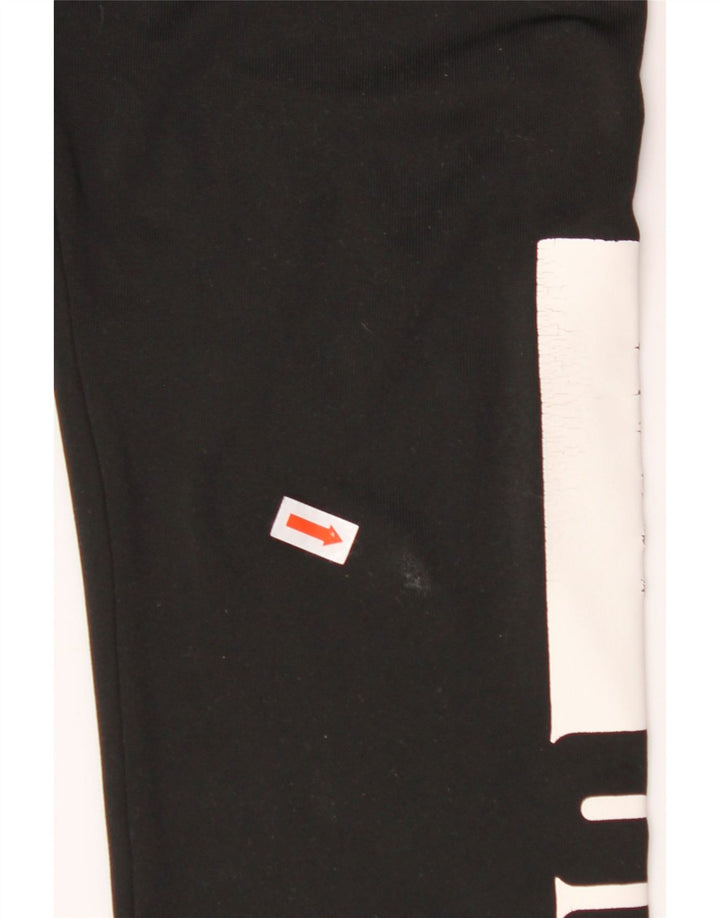PUMA Womens Graphic Leggings UK 8 Small Black Colourblock