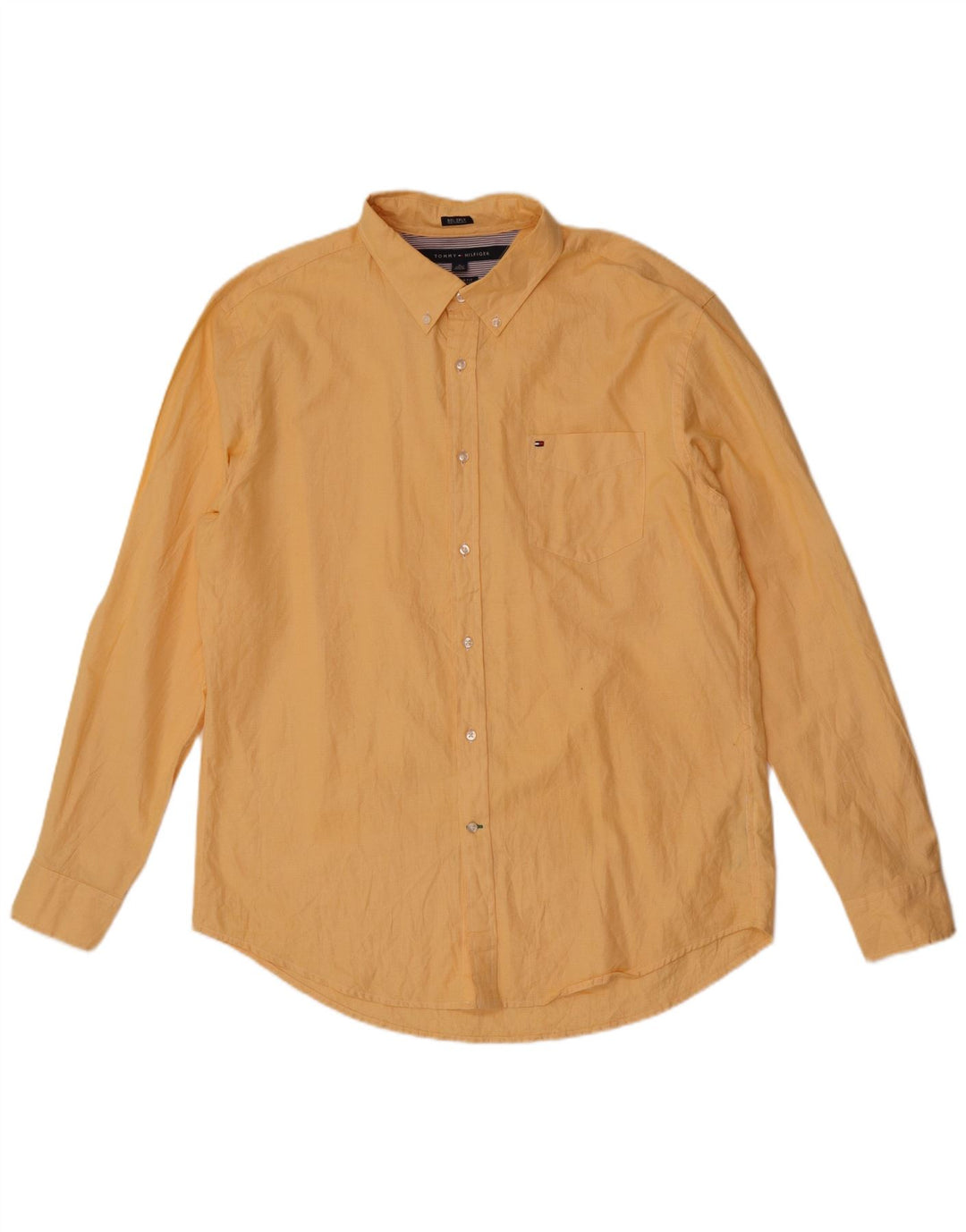 Tommy Hilfiger Mens Custom Fit Shirt XL Yellow