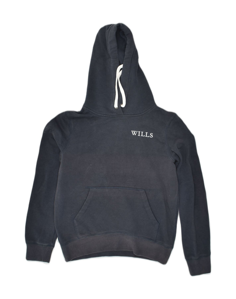 JACK WILLS Womens Hoodie Jumper UK 10 Small Navy Blue Cotton | Vintage Jack Wills | Thrift | Second-Hand Jack Wills | Used Clothing | Messina Hembry 