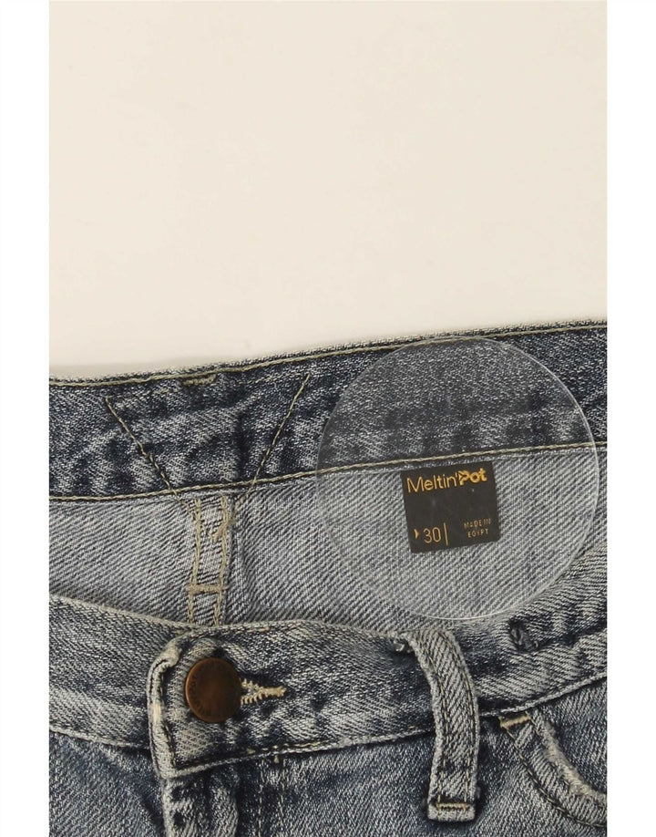 Meltin' Pot Womens Denim Shorts Medium W30 Blue