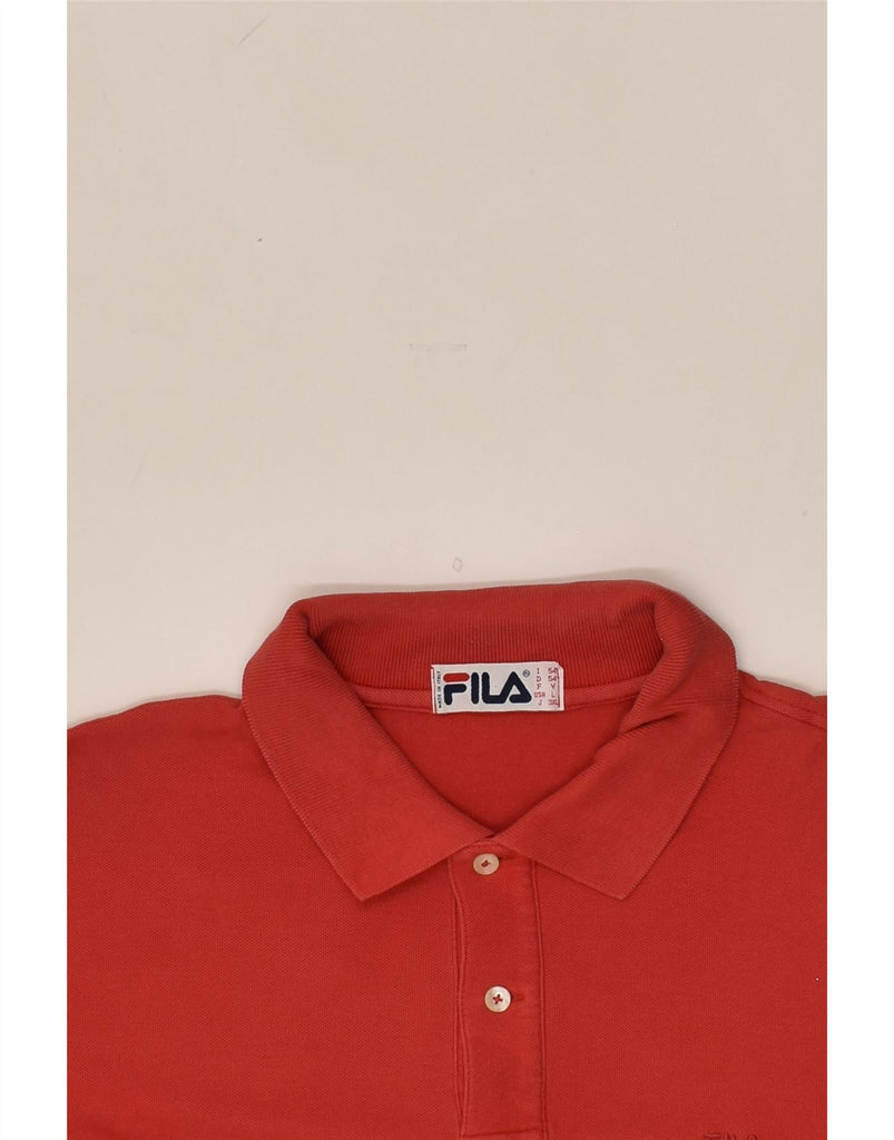 FILA Mens Slim Polo Shirt IT 54 XL Red | Vintage Fila | Thrift | Second-Hand Fila | Used Clothing | Messina Hembry 