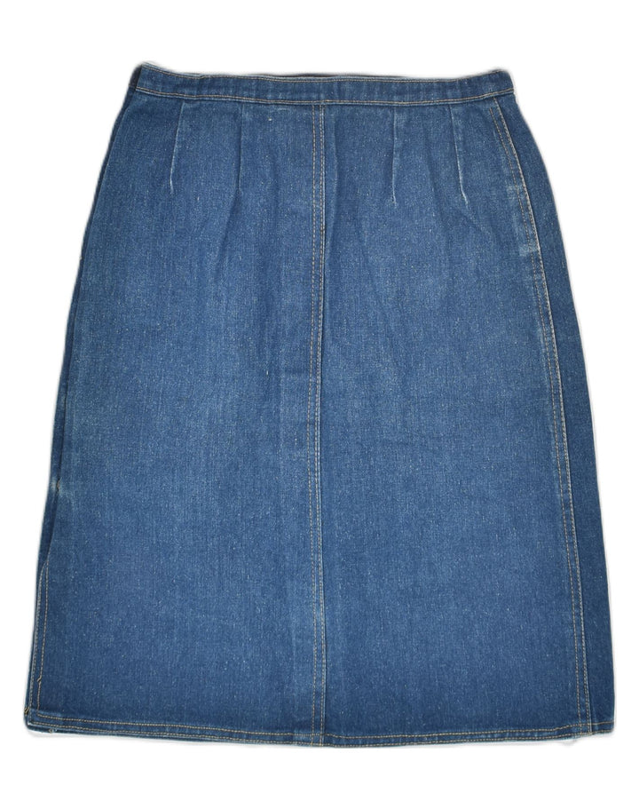 VINTAGE Womens Denim Skirt W26 Small Blue Cotton | Vintage Vintage | Thrift | Second-Hand Vintage | Used Clothing | Messina Hembry 