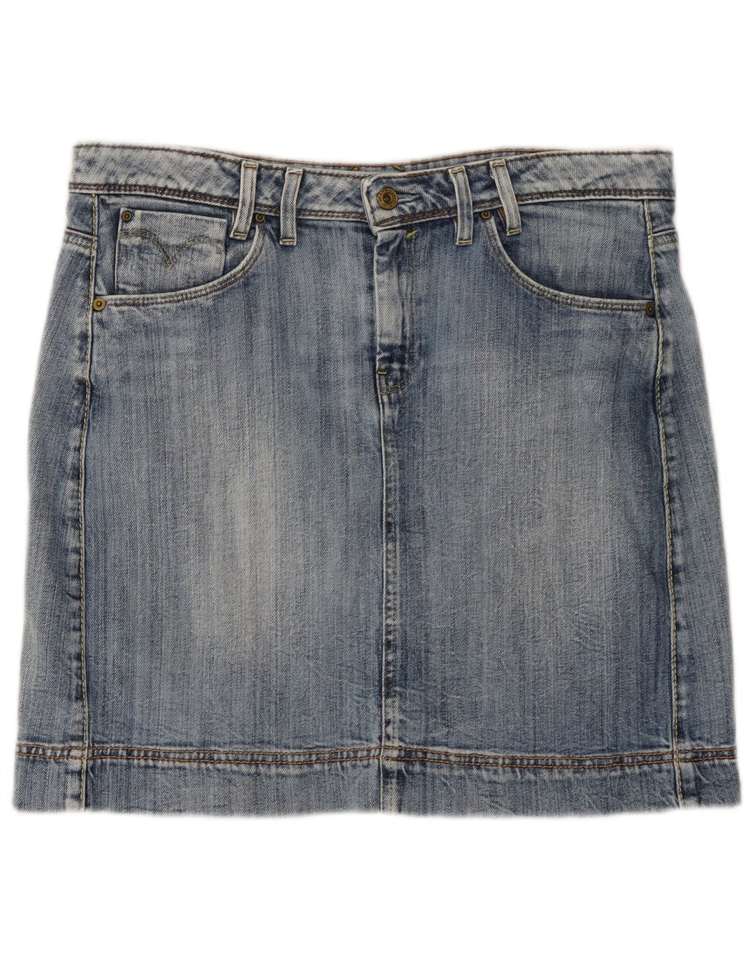 LEVI'S Womens Mini Denim Skirt Large W34  Blue Cotton