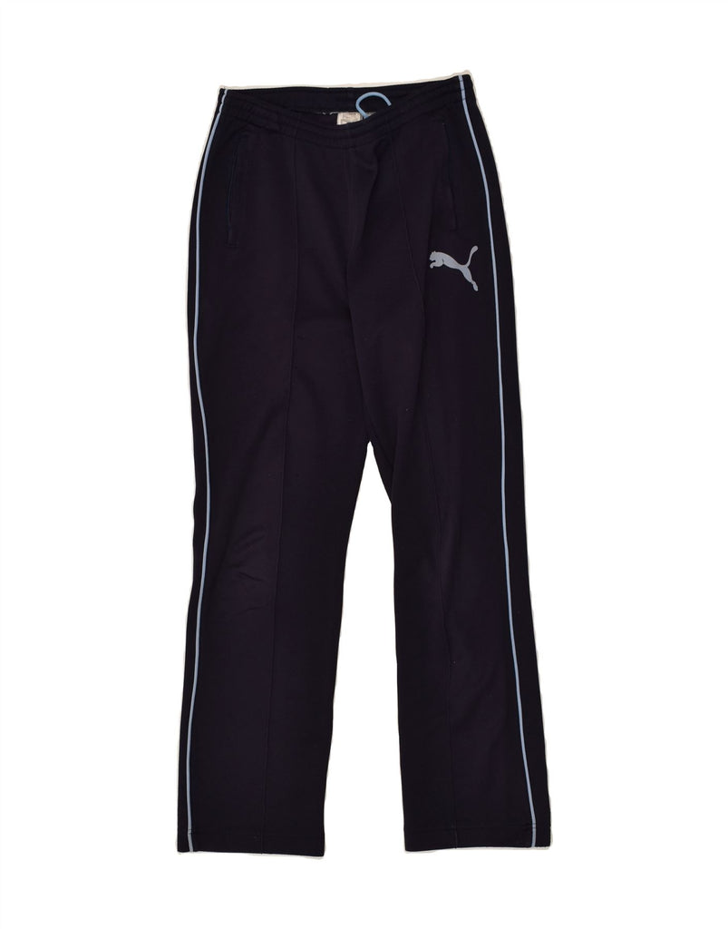 PUMA Mens Tracksuit Trousers Small Navy Blue Polyester | Vintage Puma | Thrift | Second-Hand Puma | Used Clothing | Messina Hembry 