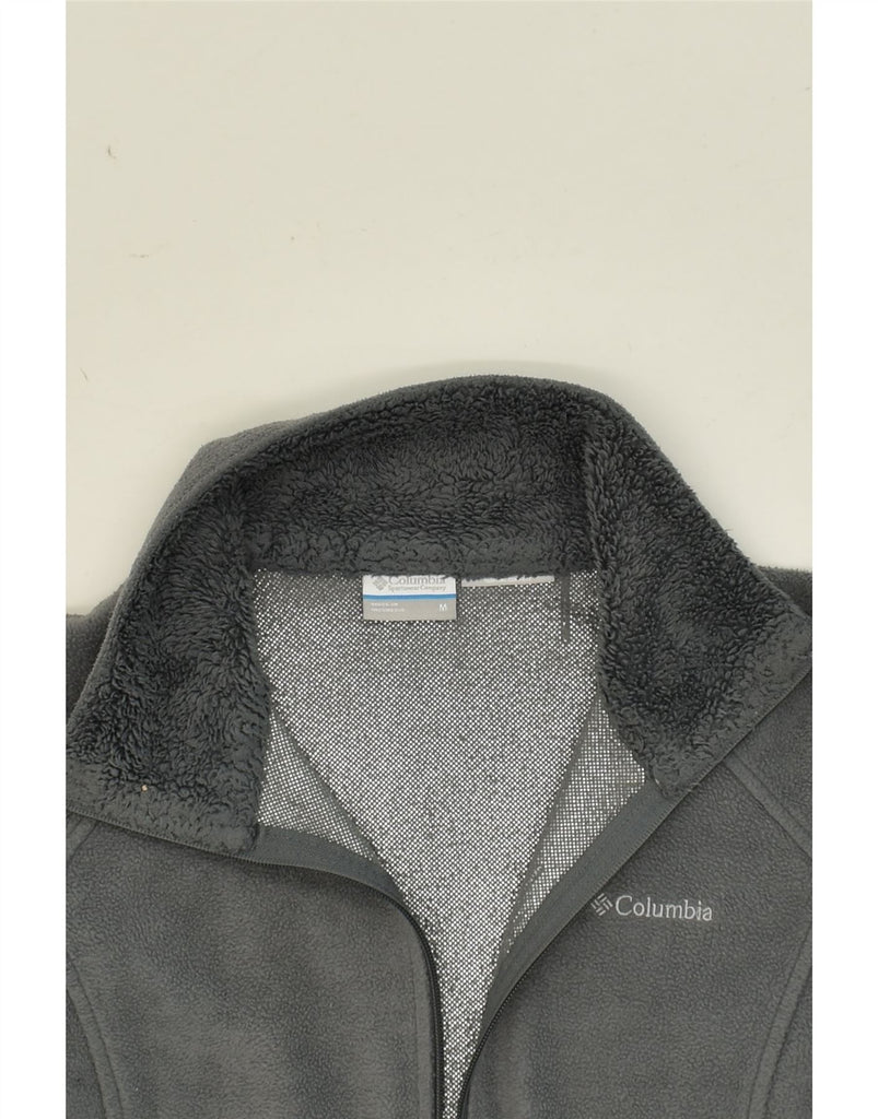 COLUMBIA Womens Fleece Jacket UK 14 Medium Grey Polyester | Vintage Columbia | Thrift | Second-Hand Columbia | Used Clothing | Messina Hembry 