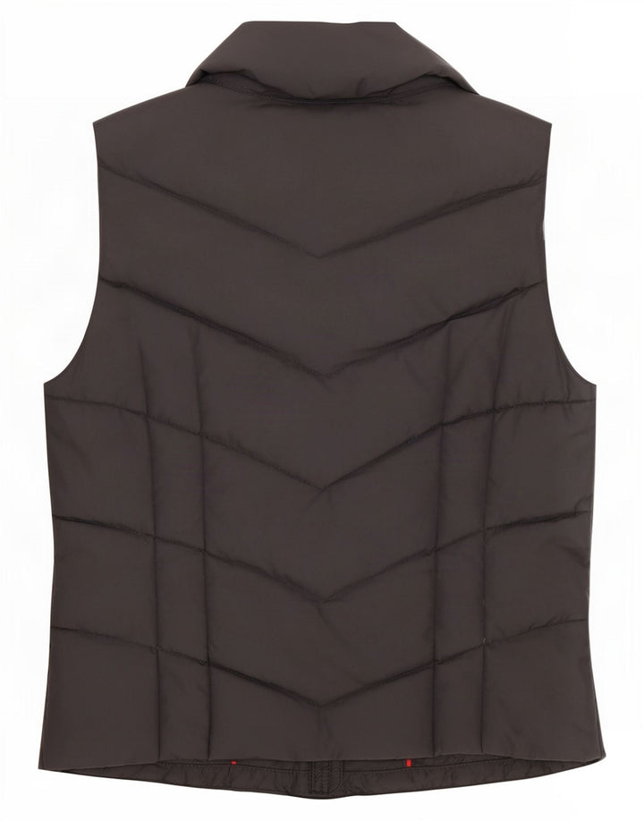Hollister Womens Padded Gilet UK 12 Medium Grey Polyester
