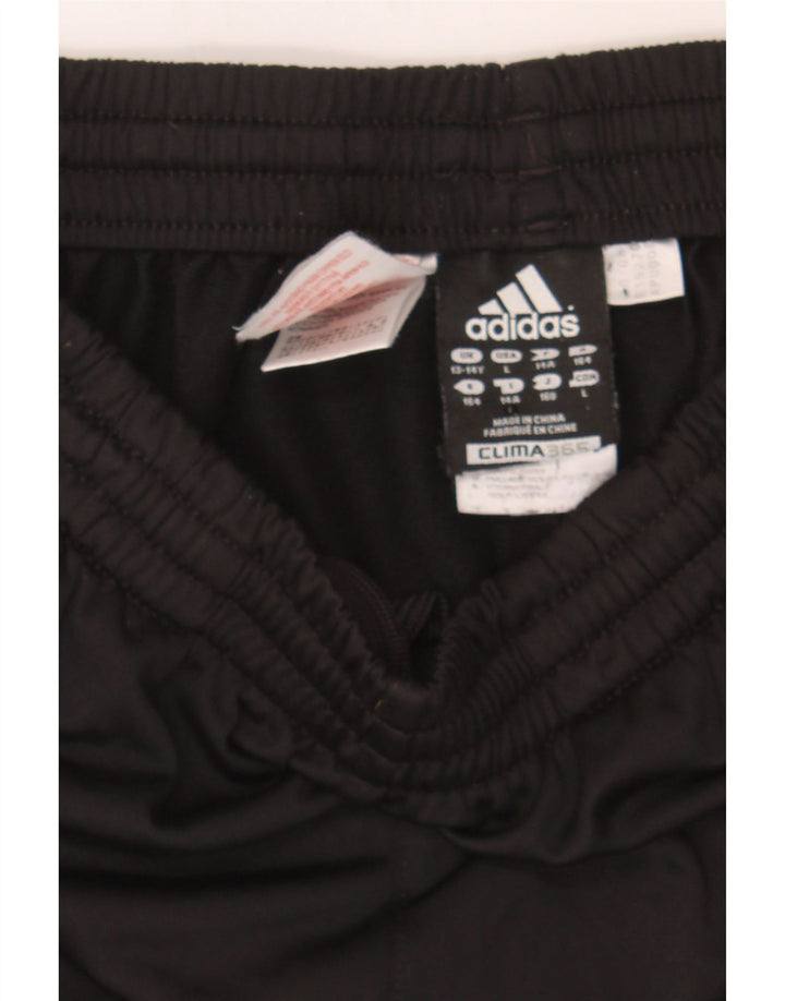 ADIDAS Boys Clima 365 Tracksuit Trousers 13-14 Years  Black Polyester Vintage Adidas and Second-Hand Adidas from Messina Hembry 