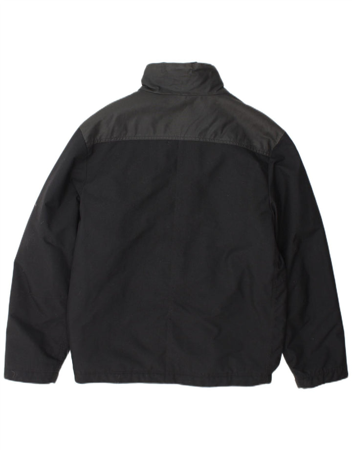 Adidas Mens Windbreaker Jacket UK 36 Small Black Colourblock Nylon