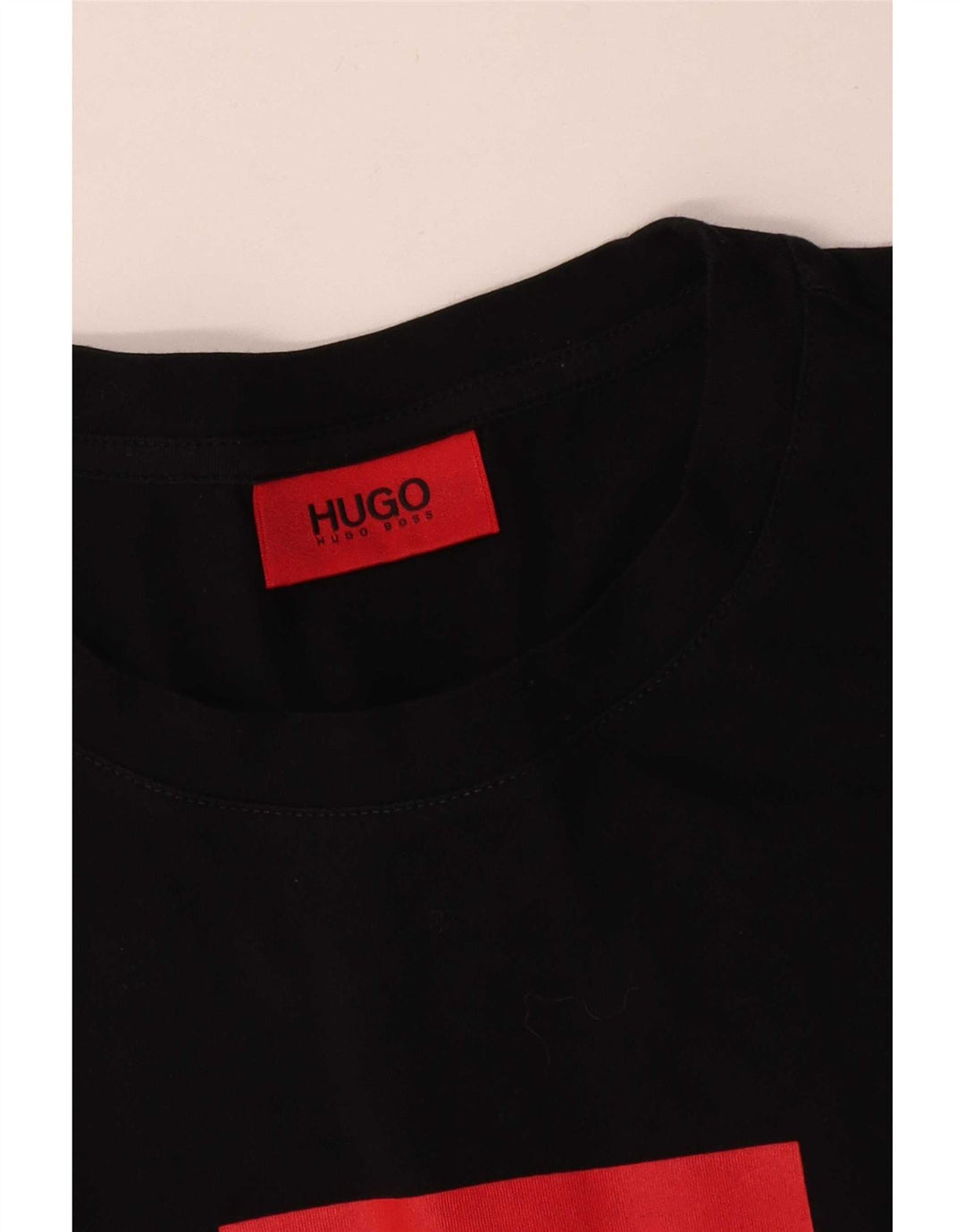 Hugo Boss Mens Graphic T-Shirt Top Large Black Colourblock