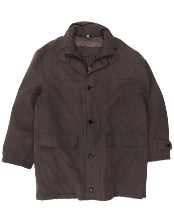 GIORGIO VARALLI Mens Windbreaker Coat IT 50 Large Grey