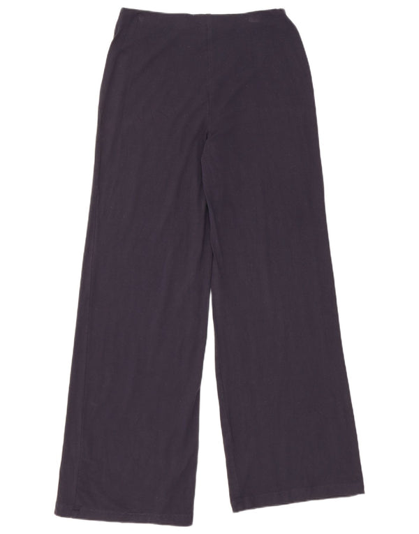Marks & Spencer Womens Wide Leg Casual Trousers W28 L30 Navy Blue Viscose