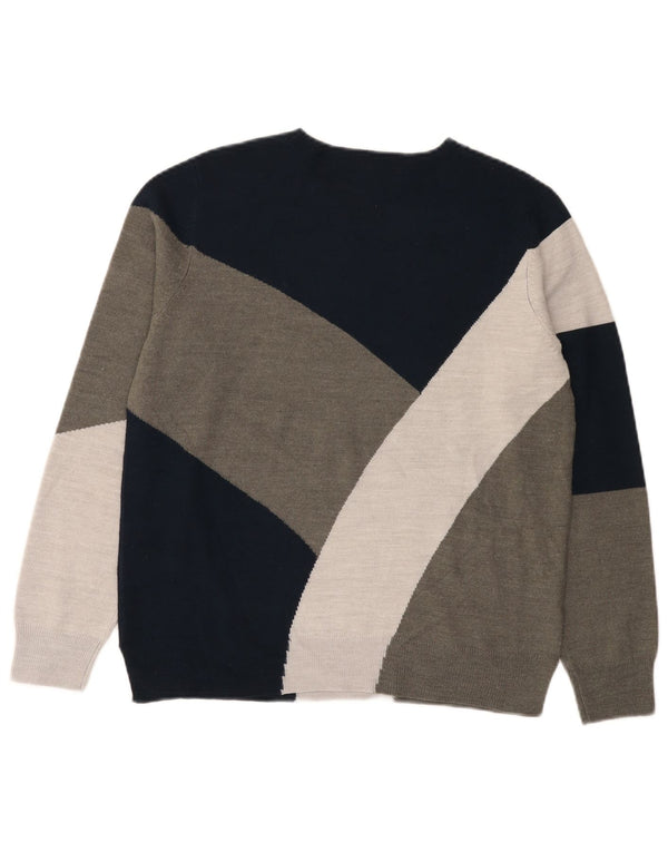 Marks & Spencer Womens Boat Neck Jumper Sweater UK 14 Large Multicoloured