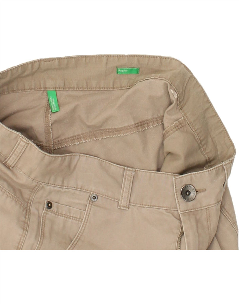 BENETTON Mens Slim Cargo Trousers W31 L31 Beige Vintage Benetton and Second-Hand Benetton from Messina Hembry 