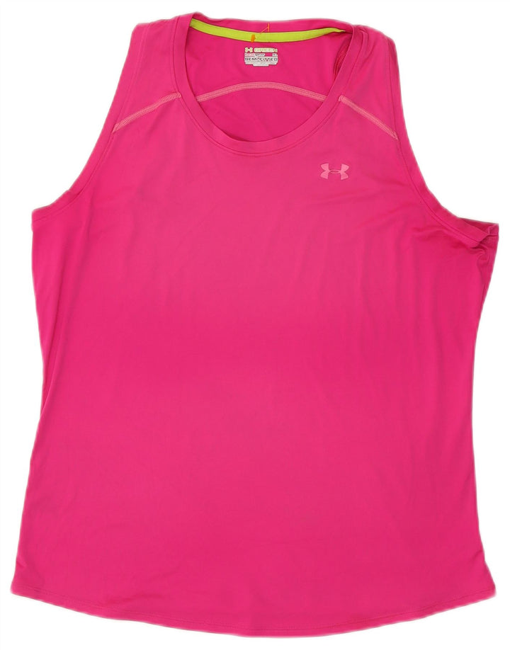 Under Armour Womens Heat Gear Vest Top UK 18 XL Pink Polyester