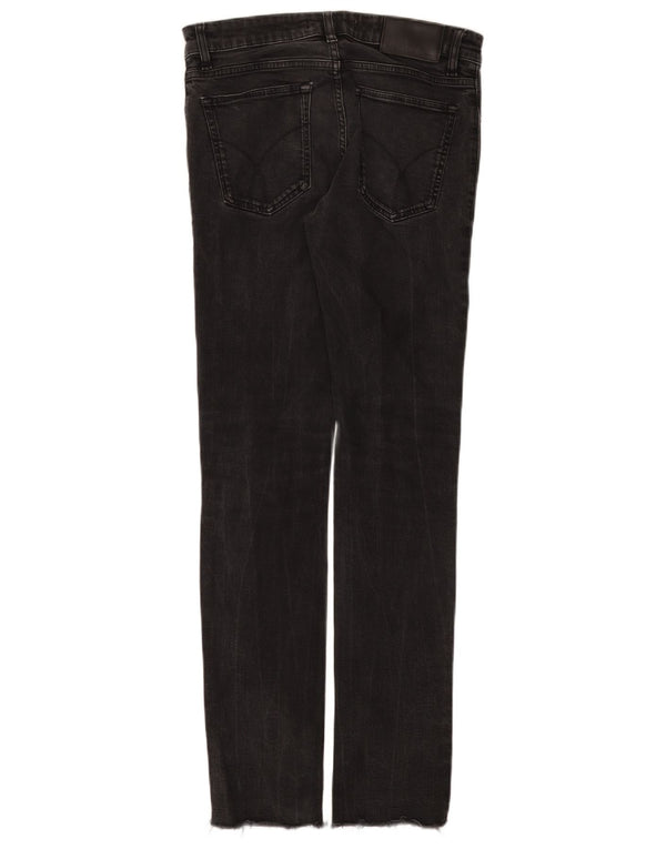Calvin Klein Womens Slim Jeans W32 L34 Black Cotton