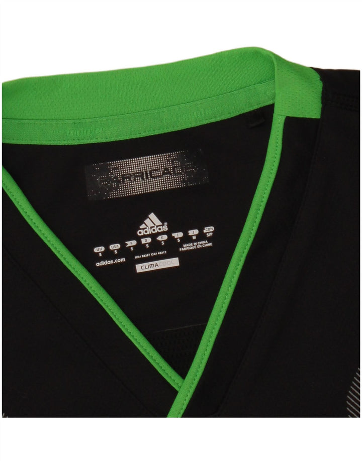 Adidas Mens Climacool T-Shirt Top Small Black Colourblock