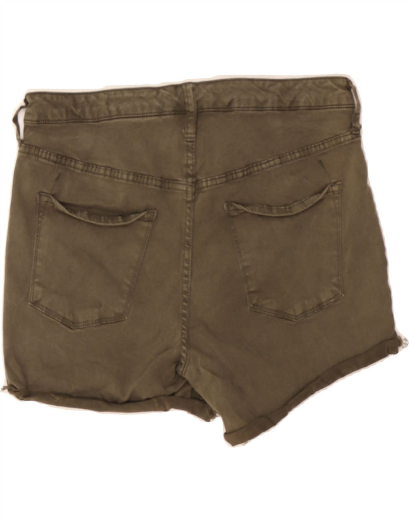MOSSIMO Womens Mid Rise Cargo Shorts US 12 Large W31 Khaki Cotton Vintage Mossimo and Second-Hand Mossimo from Messina Hembry 