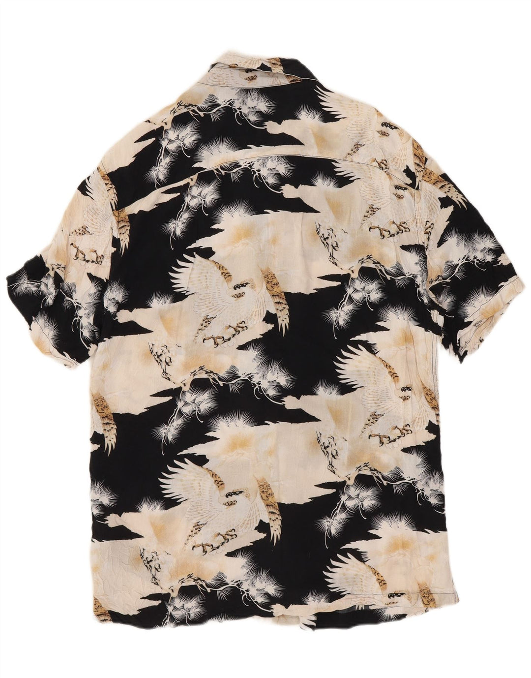 All Saints Mens Graphic Shirt Medium Multicoloured Colourblock Viscose