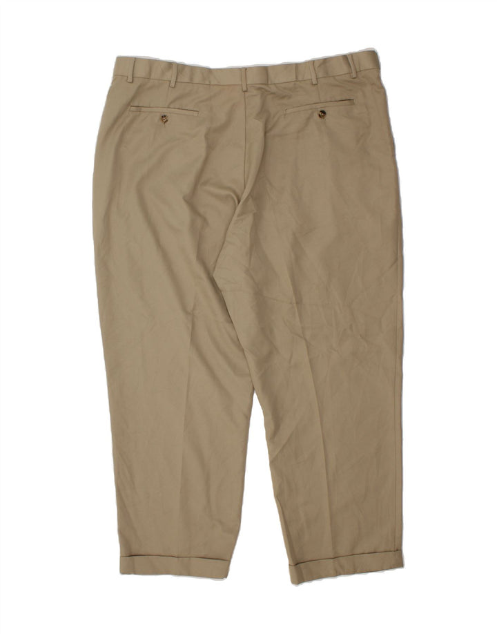 IZOD Mens Pegged Chino Trousers W46 L30 Beige Polyester Vintage Izod and Second-Hand Izod from Messina Hembry 