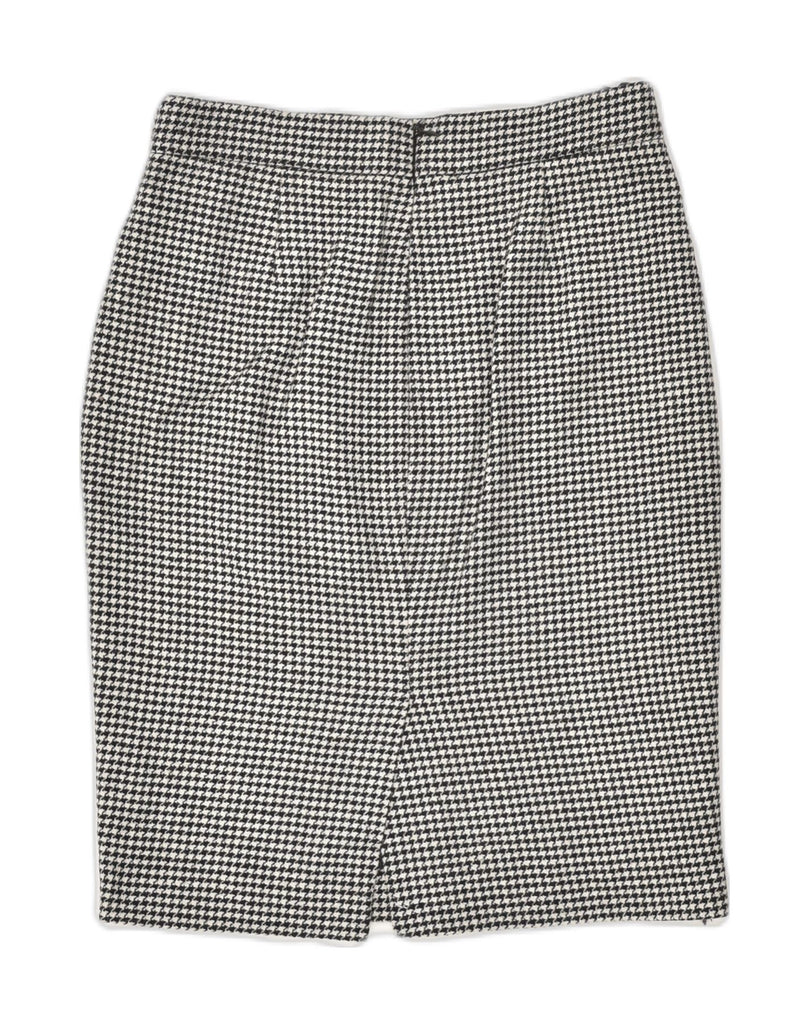 LUISA SPAGNOLI Womens Pencil Skirt IT 40 Small W26  Grey Houndstooth | Vintage Luisa Spagnoli | Thrift | Second-Hand Luisa Spagnoli | Used Clothing | Messina Hembry 