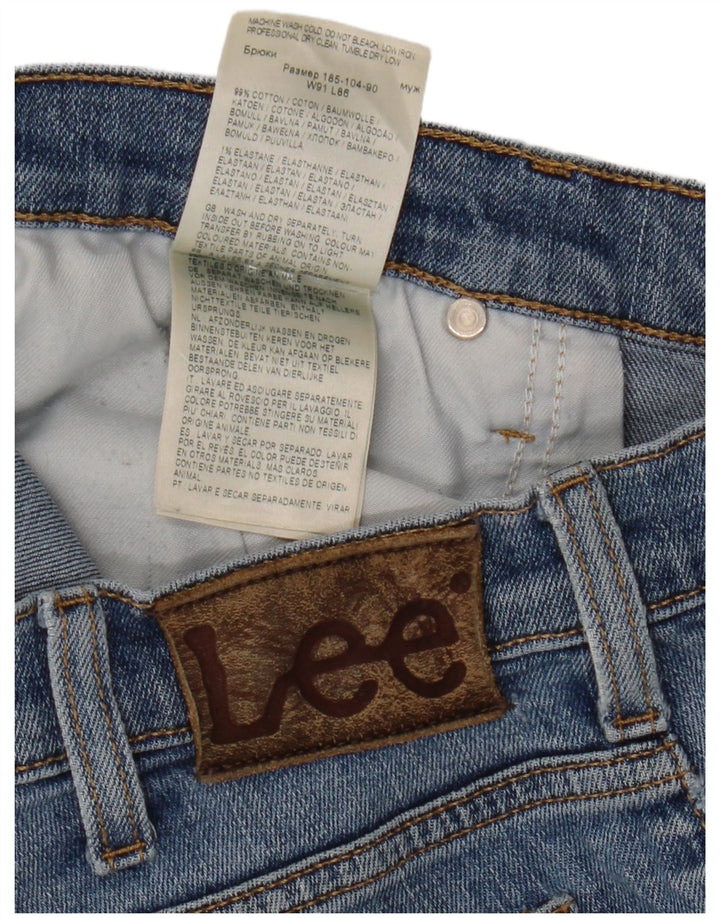 Lee Mens Rider Slim Jeans W36 L27 Blue Cotton