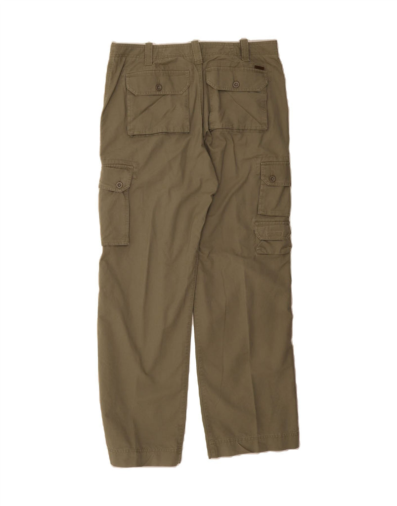 EDDIE BAUER Mens Straight Cargo Trousers W36 L34 Khaki Cotton Vintage Eddie Bauer and Second-Hand Eddie Bauer from Messina Hembry 
