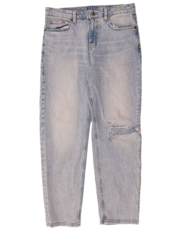 Marks & Spencer Womens Boyfriend Slim Jeans UK 12 Medium W32 L28 Blue