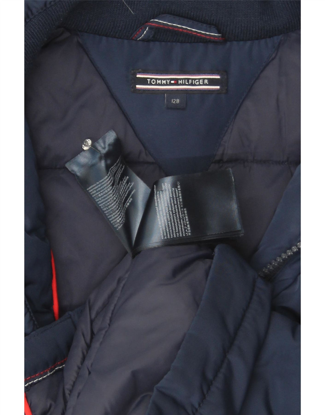 Tommy Hilfiger Boys Hooded Padded Jacket 9-10 Years Navy Blue Polyester