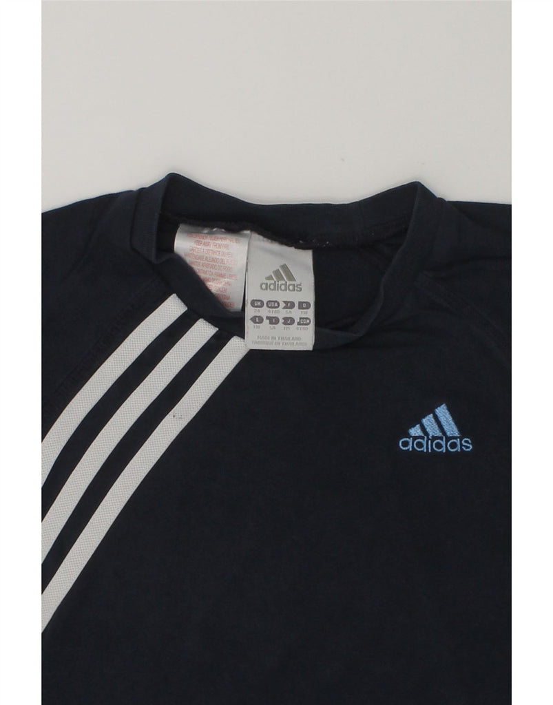 ADIDAS Boys T-Shirt Top 4-5 Years Navy Blue Cotton | Vintage Adidas | Thrift | Second-Hand Adidas | Used Clothing | Messina Hembry 