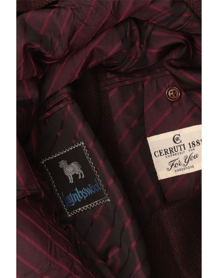 Cerruti 1881 Mens 2 Button Blazer Jacket UK 40 Large Brown Lambswool