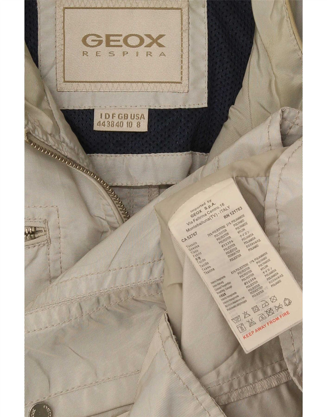 Geox Womens Bomber Jacket UK 10 Small Grey Polyester