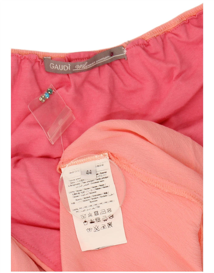 Gaudi Womens Halter Dress IT 44 Medium Pink Viscose