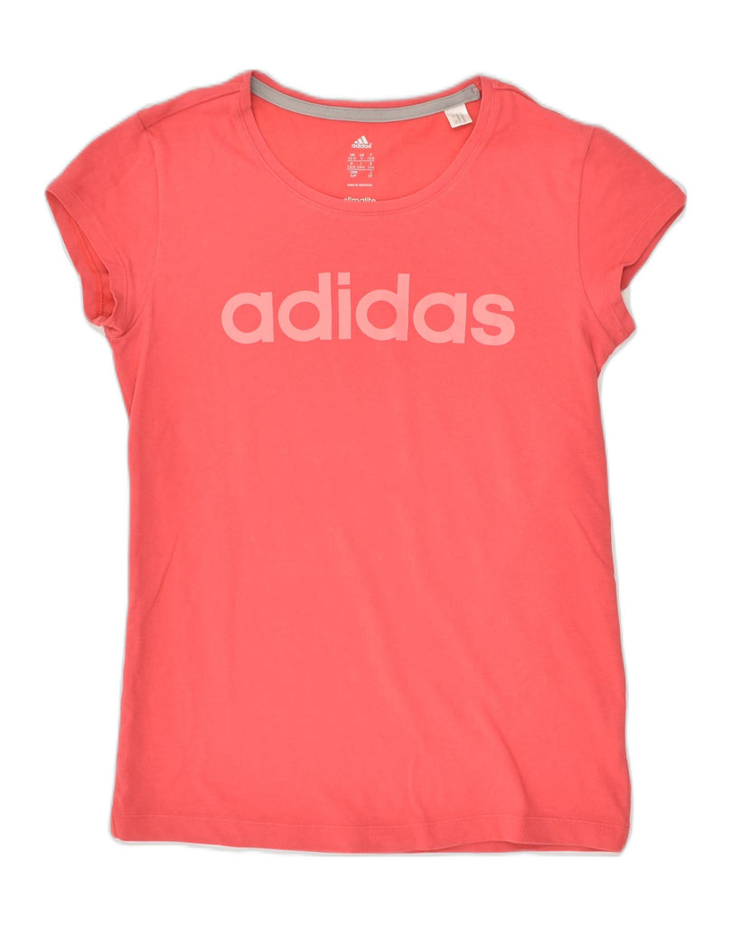 ADIDAS Womens Climalite Graphic T-Shirt Top UK 8-10 Small Pink Cotton | Vintage Adidas | Thrift | Second-Hand Adidas | Used Clothing | Messina Hembry 