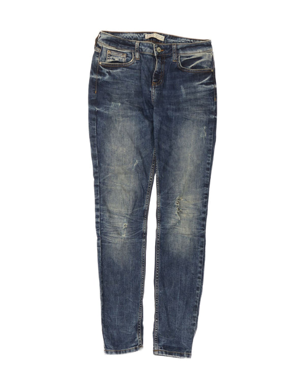 Zara Womens Z1975 Distressed Skinny Jeans EU 36 XS W26 L30 Blue