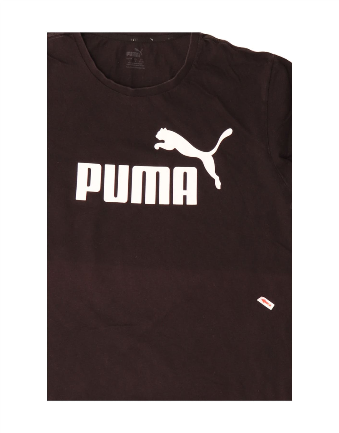 Puma Mens Graphic T-Shirt Top Large Black Cotton