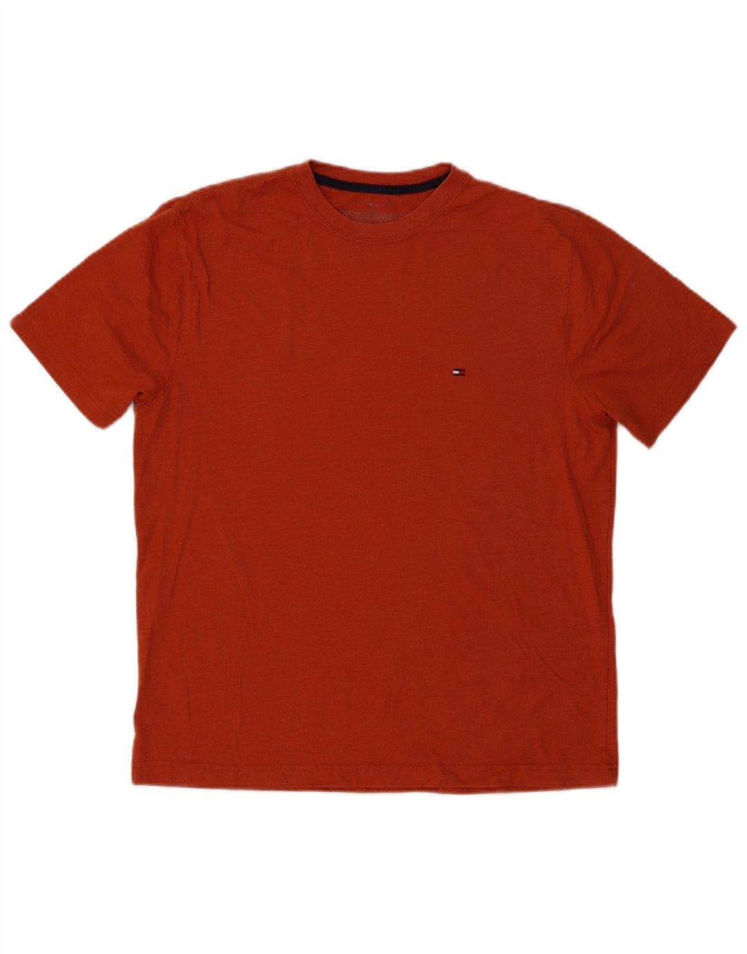 Tommy Hilfiger Mens T-Shirt Top Medium Orange