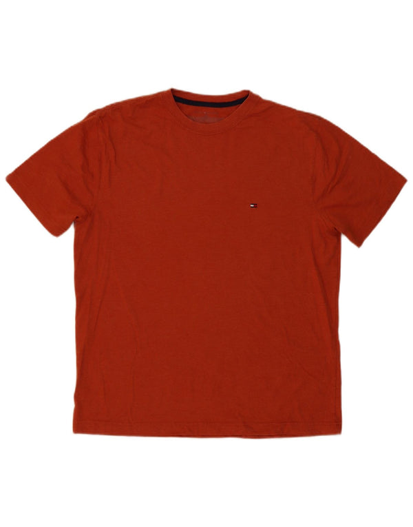 Tommy Hilfiger Mens T-Shirt Top Medium Orange