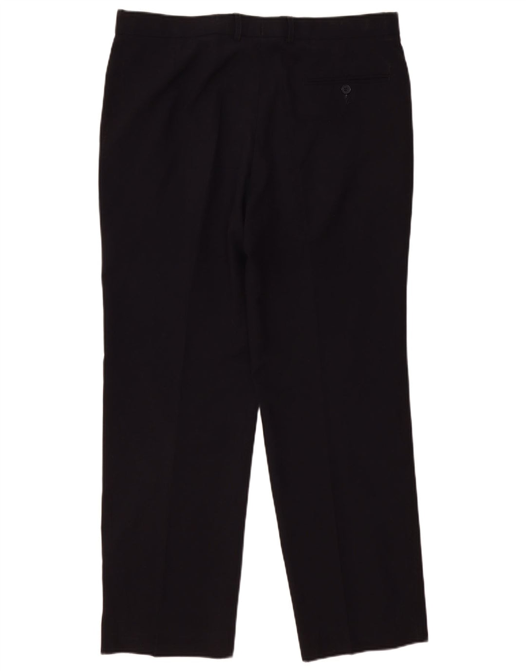 Marks & Spencer Mens Straight Chino Trousers W36 L31 Navy Blue Polyester
