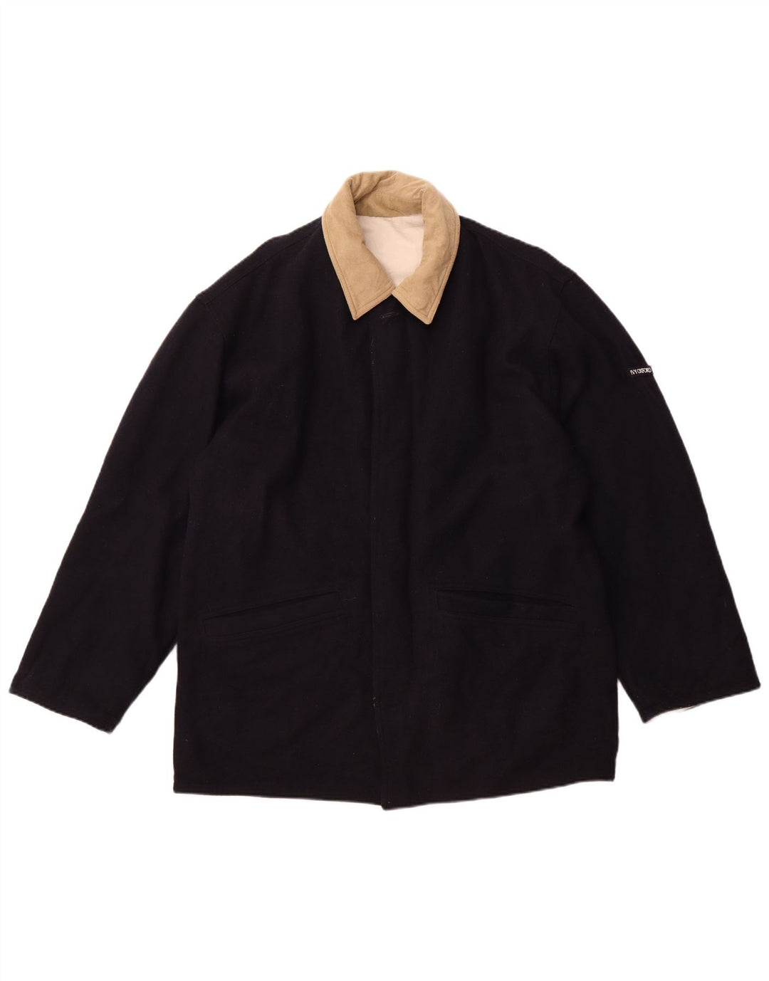 IVY OXFORD Mens Windbreaker Jacket UK 42 XL Navy Blue Cotton