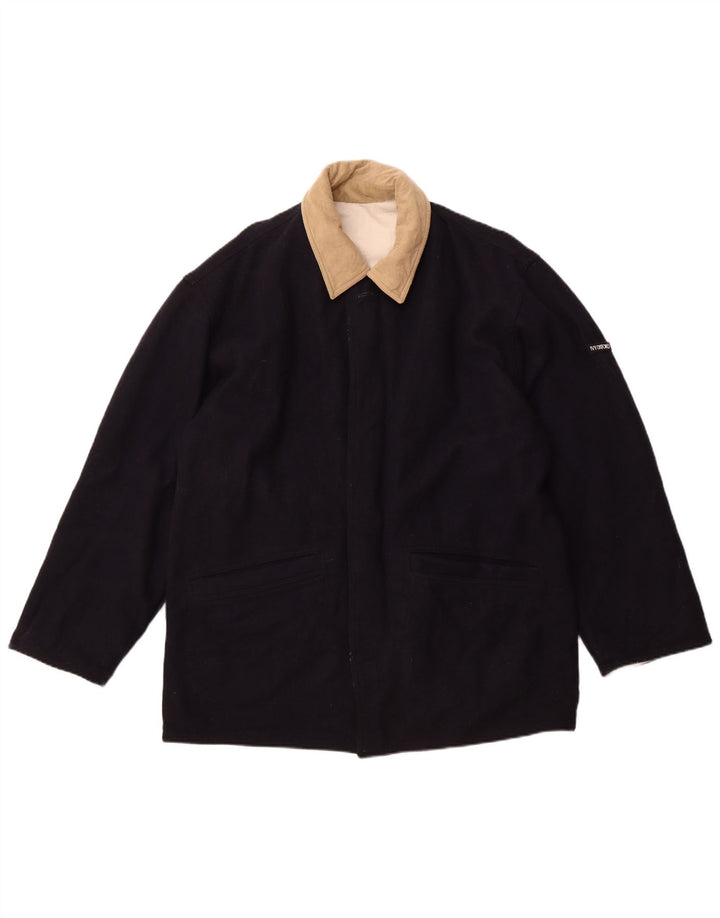 IVY OXFORD Mens Windbreaker Jacket UK 42 XL Navy Blue Cotton