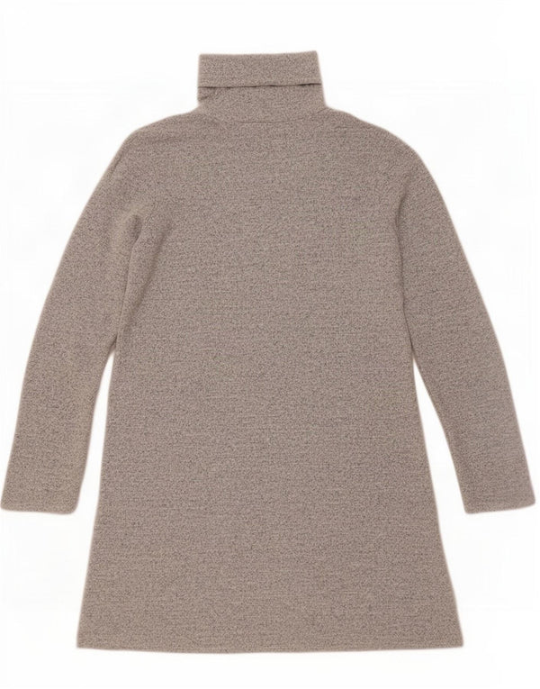Zara Womens Long Sleeve Jumper Dress UK 10 Small Grey Flecked Polyester