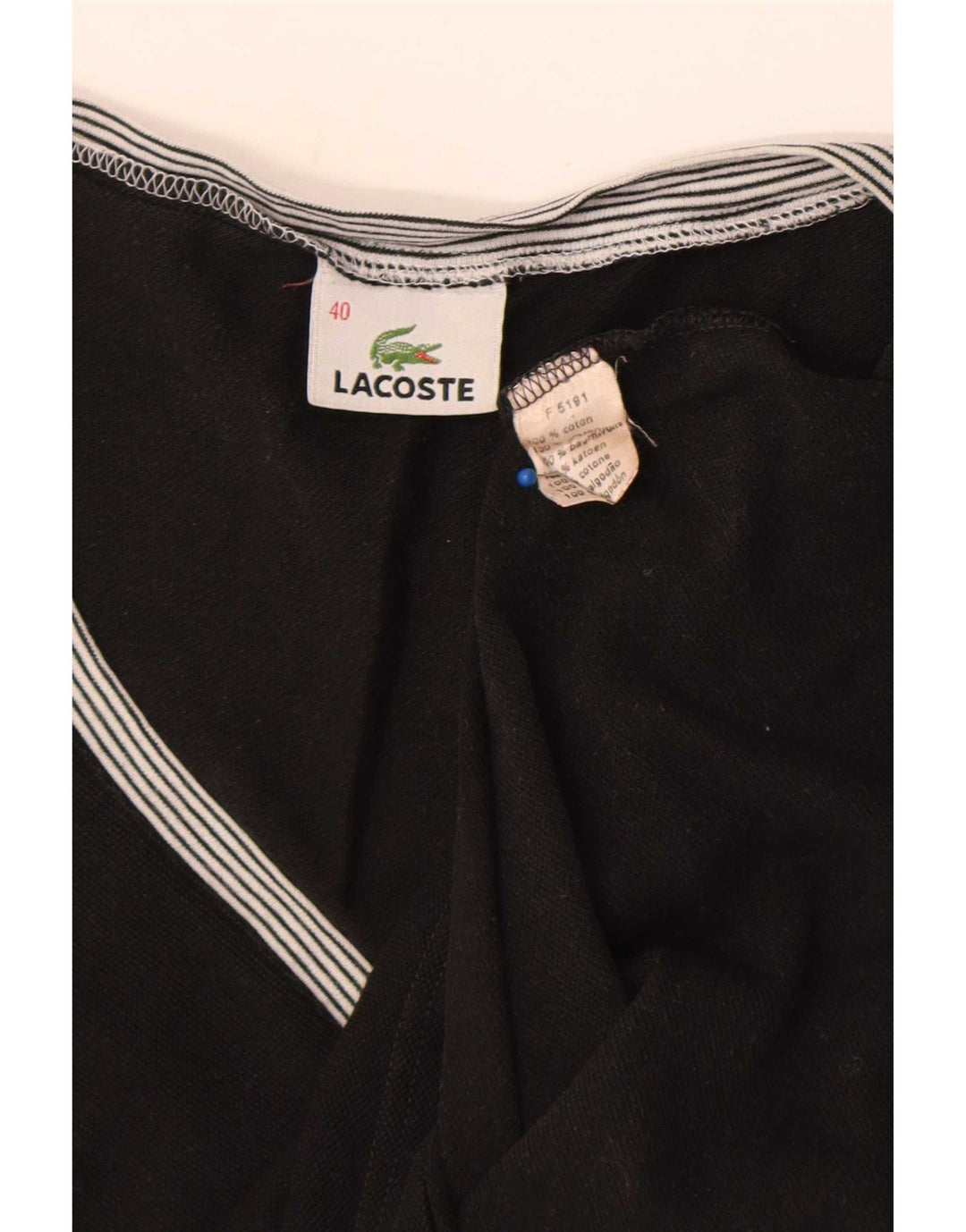Lacoste Womens Vest Top Size 40 Medium Black