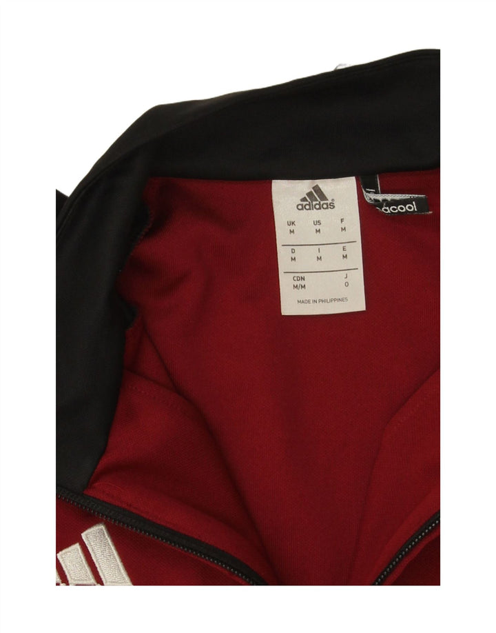 Adidas Mens Climacool Graphic Top Long Sleeve Medium Red Colourblock