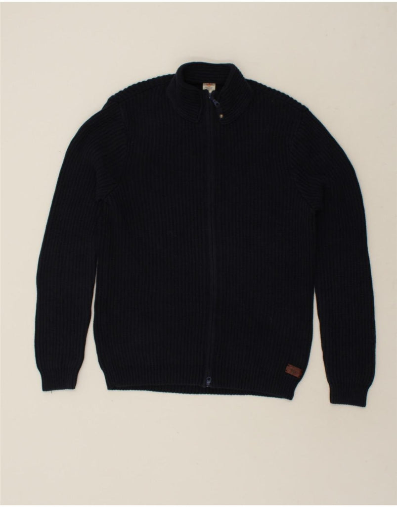 DOCKERS Mens Cardigan Sweater Medium Navy Blue Cotton | Vintage Dockers | Thrift | Second-Hand Dockers | Used Clothing | Messina Hembry 